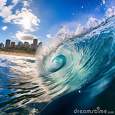 Captivating allure of Sydney: Bondi Beach and the cityscape Stock Photo