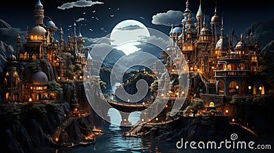 Captivating architecture: 3D wonders of design. Created with Generative AI Stock Photo
