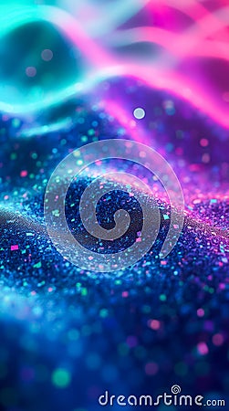 This captivating backdrop features a dynamic, holographic texture with shimmering surfaces that transition between Stock Photo