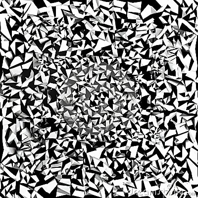 Captivating black white geometric pattern featuring interconnected shapes that create sense depth movement reminiscent Stock Photo