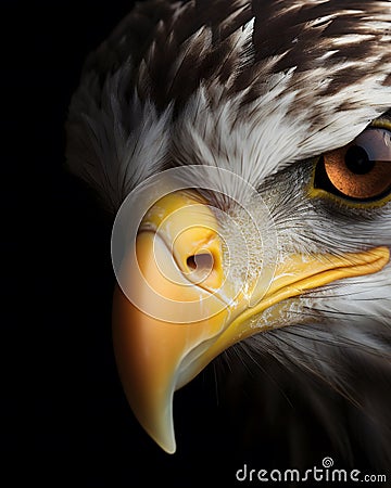 A Captivating Close-Up Portrait of a Bald Eagle Stock Photo