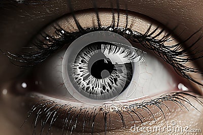 tearful eye close up Stock Photo