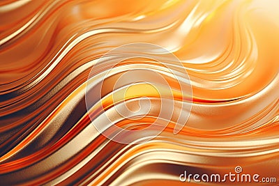 A captivating close up view of a dynamic and undulating orange background, creating an eye-catching visual display, Melting Stock Photo