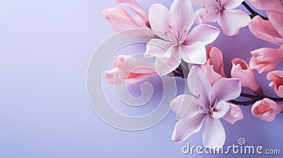 Captivating Closeup of Floral Freshness AI Generated Cartoon Illustration