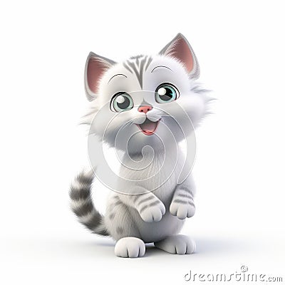 Captivating 3d Cartoon Cats: Photorealistic Rendering In Unreal Engine 5 Stock Photo