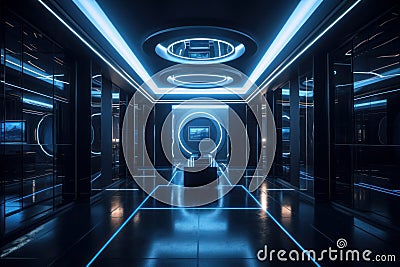 Revolutionizing Data Visualization with Neon Clouds: A 3D Rendering Masterpiece Stock Photo