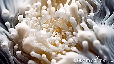 The Captivating Dance: Super Macro Exploration of Soap Foam Absorption Stock Photo