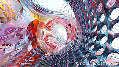 A captivating display of prismatic patterns each one more intricate and fascinating than the last Stock Photo