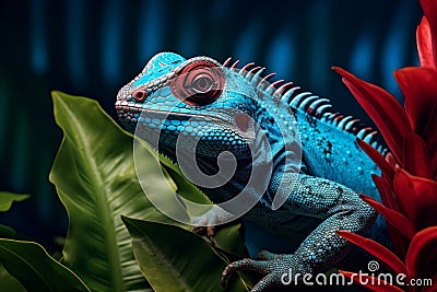 Captivating Exotic lizard portrait. Generate Ai Stock Photo