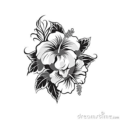 Hibiscus logo Stock Photo