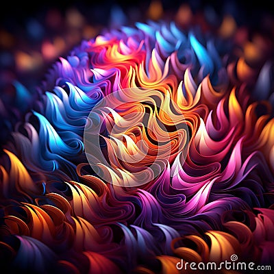 Enigmatic Euphoria: Mesmerizing Esoteric Patterns in Swirling Psychedelic Colors Cartoon Illustration