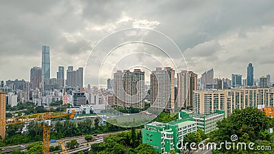 the captivating and iconic urban skyline located on the Kowloon, July 30 2023 Editorial Stock Photo