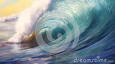 Close-up of wave crashing in the ocean Stock Photo