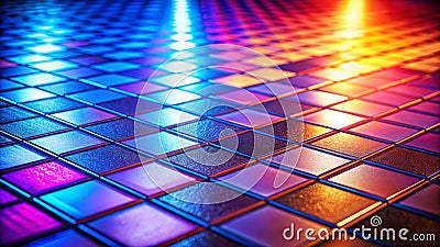 Unveiling the Intricate Details of an Empty Jeopardy Game Board A Closeup Exploration of Texture and Blank Answer Stock Photo