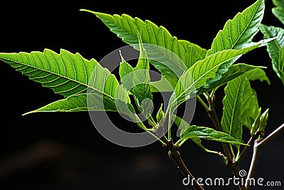Captivating macro shot of a vibrant leaf unfurling representing the essence of life renewal, go green image, Generative AI Stock Photo