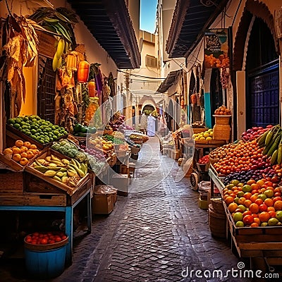 Captivating Marrakesh: Exploring Vibrant Colors, Bustling Souks, and Iconic Mosques Stock Photo