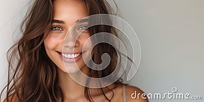 Captivating Model Portrays Dental And Facial Care In Striking Imagery, Perfect For Advertising, Ample Room For Copy Stock Photo