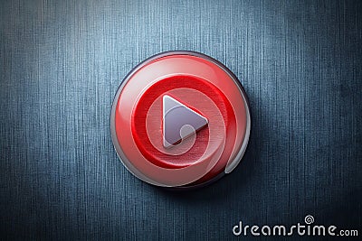 Dynamic Website Interface Elements Red Arrow and Play Buttons for Engaging User Experiences Stock Photo