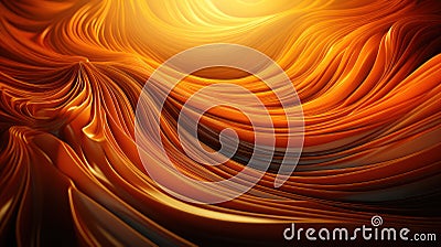 Radiant Ripples: Concentric Highly Detailed Orange Abstract Stock Photo