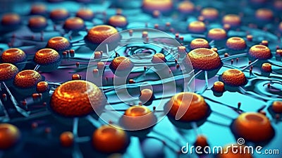 Generative AI, Infinite Horizons: Exploring the Marvels of Nanotechnology Stock Photo