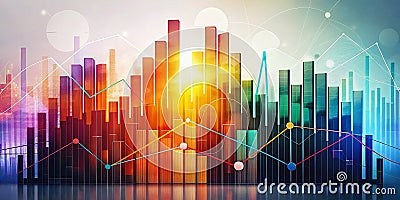 Unveiling Data Insights A Silhouette of Essential Analytics Symbols for Data Visualization Stock Photo