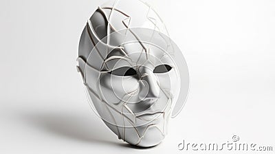 Unique Artistic Face Mask Set Against a Clean Background, Perfect for Showcasing Creativity and Style in Health Accessories Stock Photo