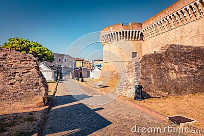 Captivating summer view of Annonario Fortress. Stock Photo