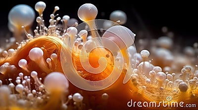 Captivating Super Macro: Absorption of Soap Foam Stock Photo