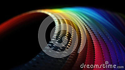 Captivating Textured Black Background with Subtle Arc of Colored Light Stock Photo