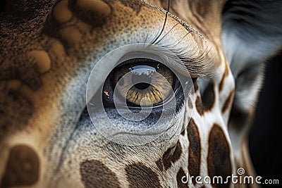 giraffe Captivating Up-Close Photography of a Zoo Stock Photo