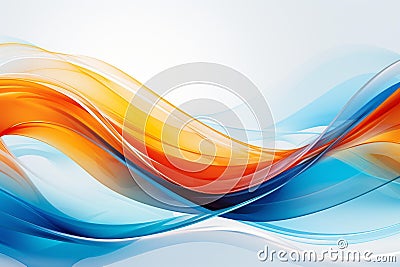 Dynamic Sports Elegance: Abstract Ribbons in Fluid Motion Cartoon Illustration