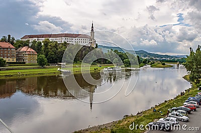 A captivating view of the Elbe River Stock Photo