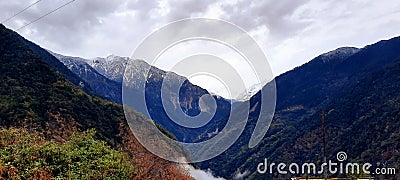 Captivating view of Nepal& x27;s hilly mountains Stock Photo