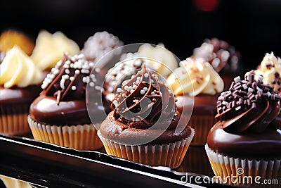 Freshly Baked Treats in a Luscious Bakery Assortment Stock Photo