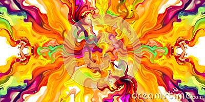 A Captivating Visual Exploration Dynamic CBD Smoke A Psychedelic Tapestry of Color and Form Unveiling a Sensory Journey Stock Photo