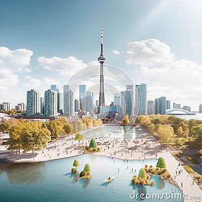 Captivating Waterfront of Toronto Stock Photo