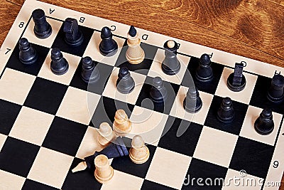 Captivity and exchange concept on the chessboard with chess piece Stock Photo