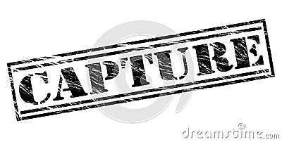 Capture black stamp Stock Photo