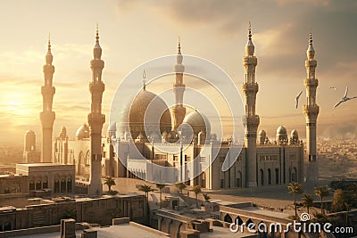 Capture the dynamic energy of Islamic urban Stock Photo