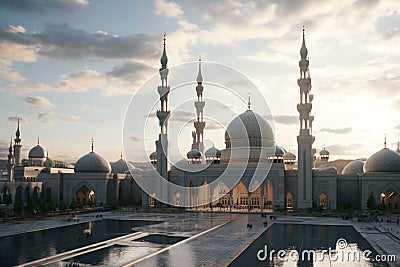 Capture the dynamic energy of Islamic urban Stock Photo