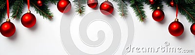 Top View Merry Christmas Banner Perfect for Festive Copy Space, AI Generated Stock Photo