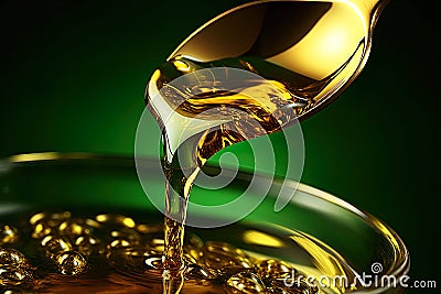 Capture of the moment when the bee honey drips, the richness and purity of the honey Stock Photo
