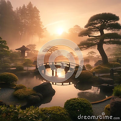 Zen Harmony: A Journey Through Tranquility Stock Photo