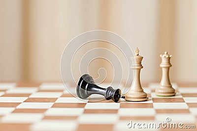 Capturing chess game Stock Photo