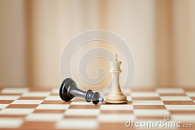 Capturing chess game Stock Photo