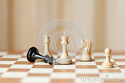 Capturing chess game Stock Photo