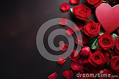 Capturing love: a stylish Valentine's Day mockup with copy space frame, perfect for creating personalized cards Stock Photo