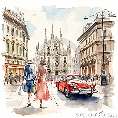 Capturing Milan& x27;s Enchanting Allure and Vibrant Energy Stock Photo