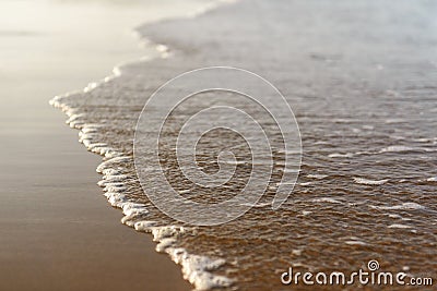 Capturing Serene Coastal Waves: Beach Bliss in Every Frame Stock Photo