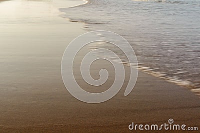 Capturing Serene Coastal Waves: Beach Bliss in Every Frame Stock Photo